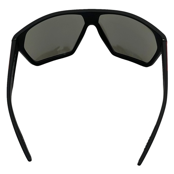 Prada Linea Rossa Sunglasses Style PS 08US Black Rubber & Silver Mirrored Size L - Picture 6 of 14